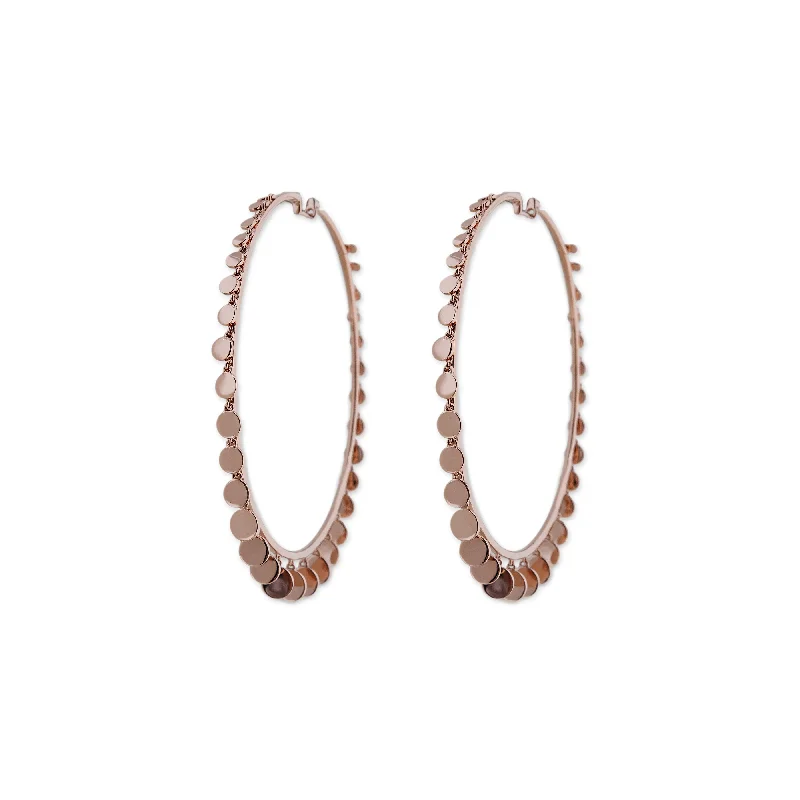 Stylish Drop Earrings for Casual Wear-LARGE DISCO SHAKER HOOPS