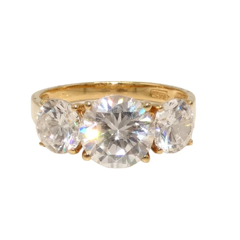 Diamond Ring for Women-14K Gold CZ Ring