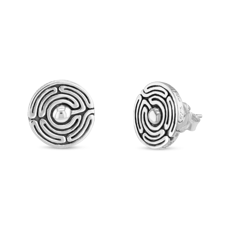 Cute Earrings for Everyday Wear-Labyrinth Earrings