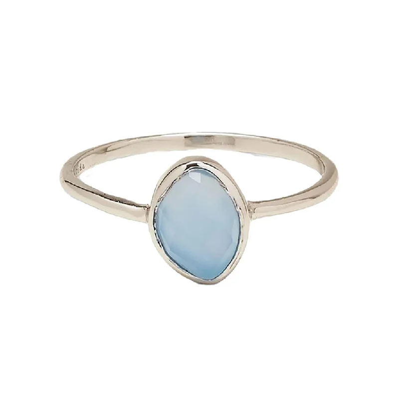 Birthstone Ring for Gifts-Pura Vida : Organic Stone Ring - Silver