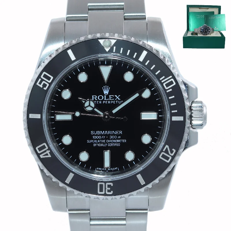 Luxury Designer Watches with Leather Bands-2018 MINT Rolex Submariner No-Date 114060 Steel Black Ceramic 40mm Watch Box