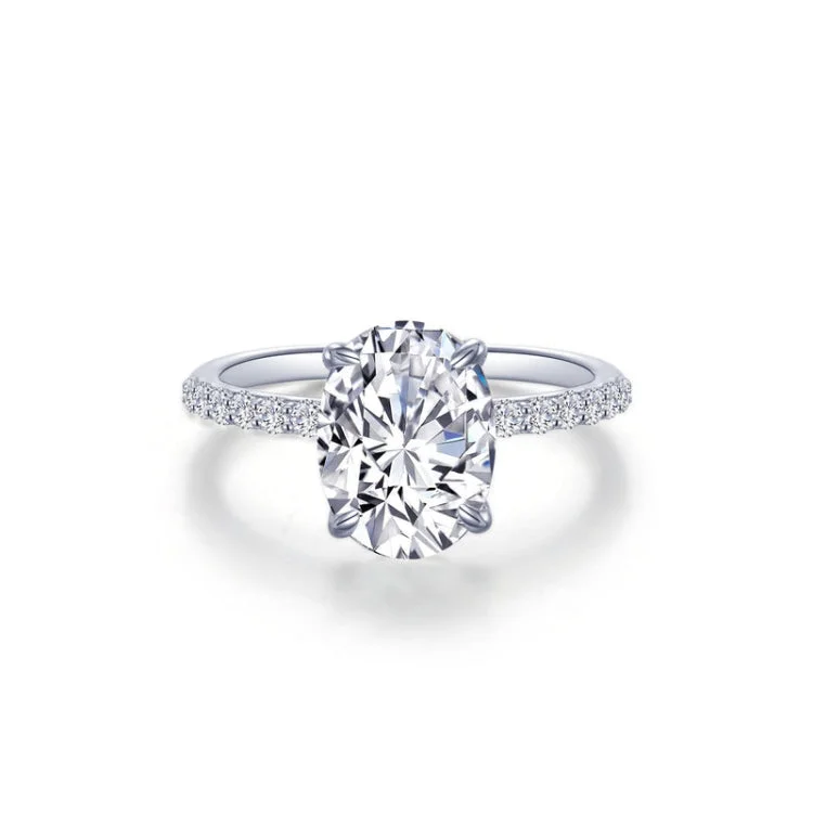 Designer Ring for Women-Oval Solitaire Engagement Ring