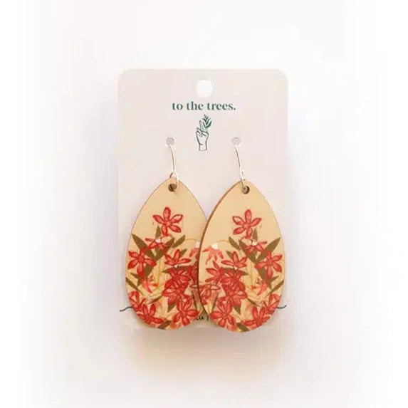 Minimalist Gold Earrings-To the Trees Dangles - Christmas Bush Drop